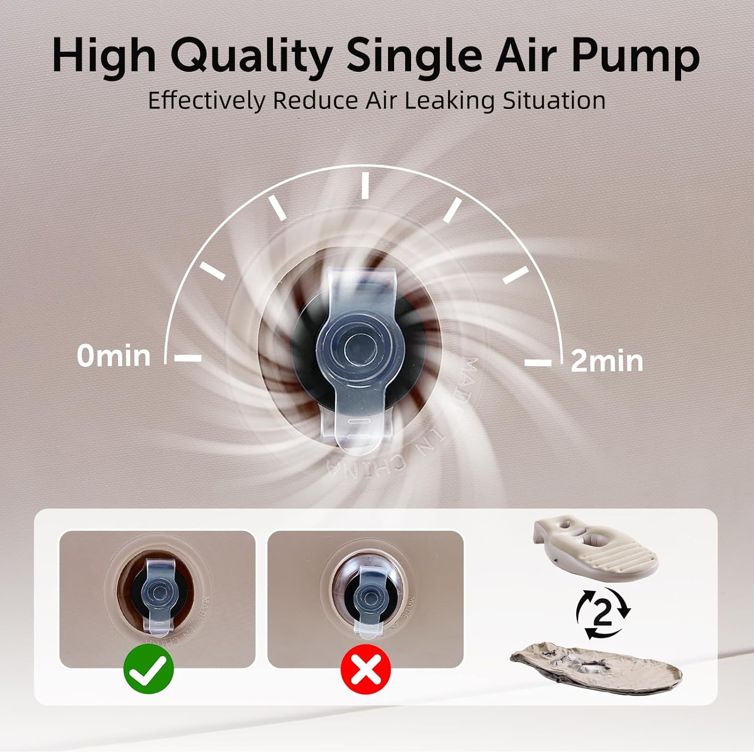 Inflatable Pregnancy Pillow,Full Body Pregnancy Mattress with Hole for Belly Chest/Head,Pregnancy Pillows for Prone Sleeping,Relieves Back Pain-Portable for Massage,Home,Trave (Khaki)