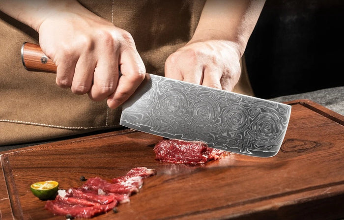 Nakiri Vegetable Knife, Damascus 6.9 inch