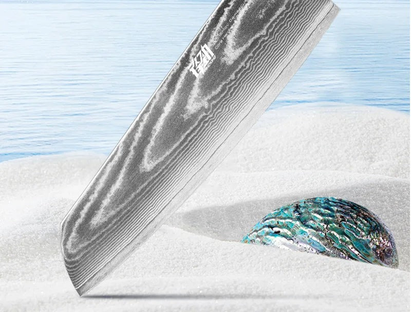 Hailing Santoku Knife, 67-Layer Damascus 7 inch